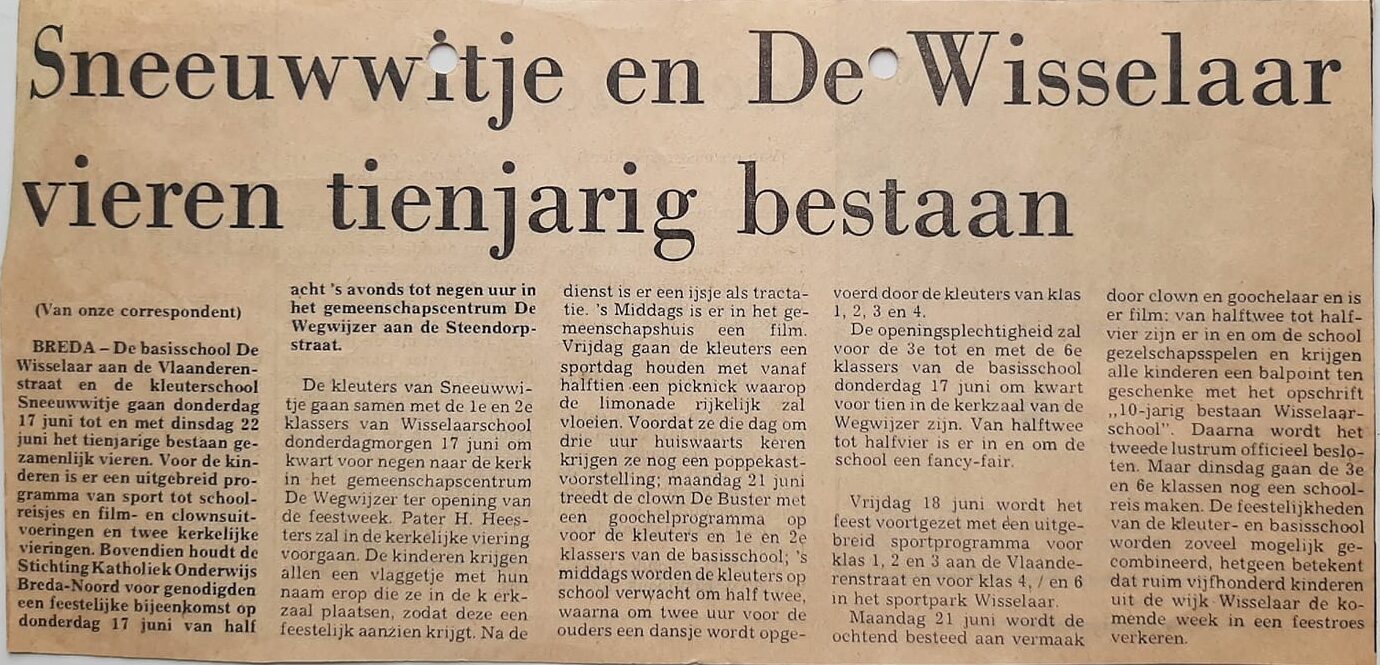 sneeuwitje en de wisselaar 10 jarig bestaan