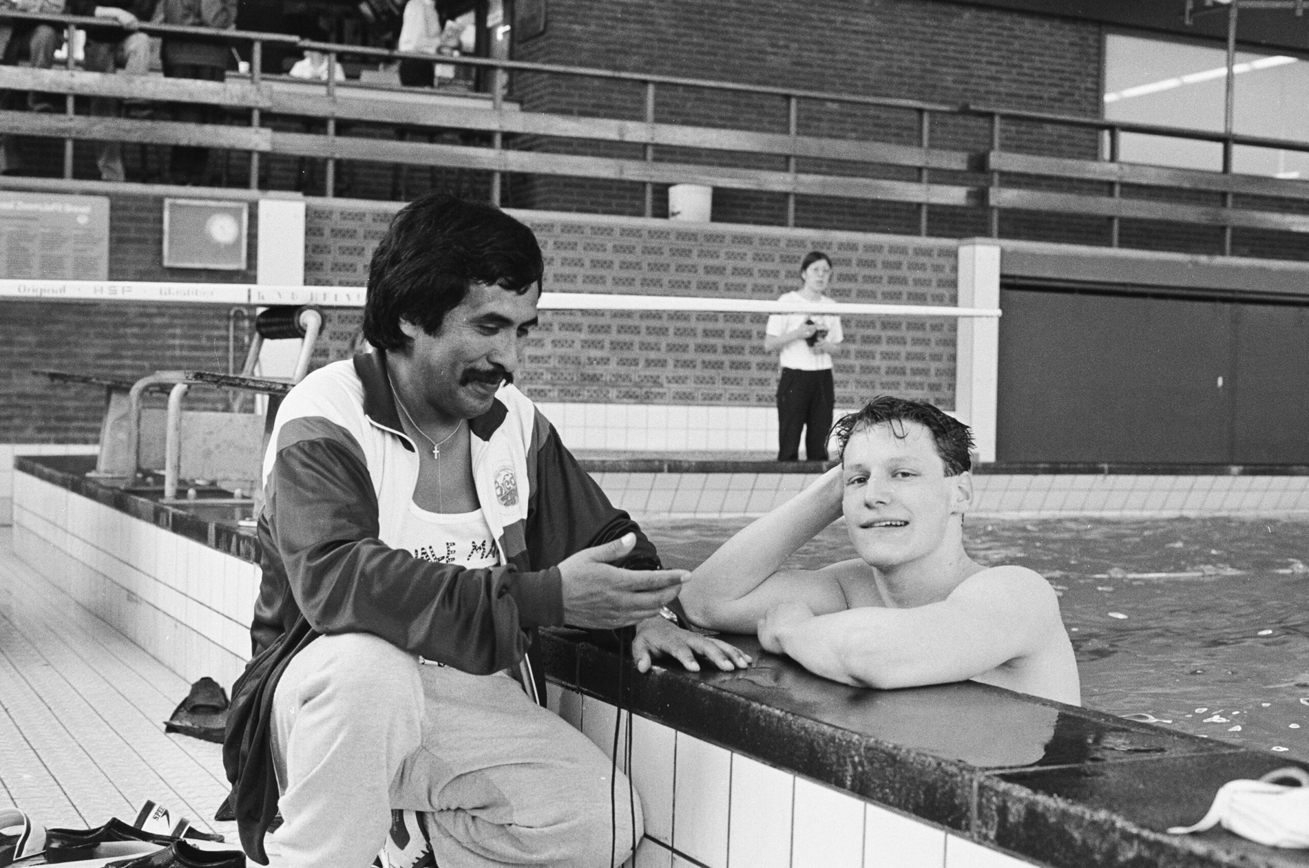 Dubbelportret van trainer Ramirez (links) en Geert Donkers van Z&PC 1988